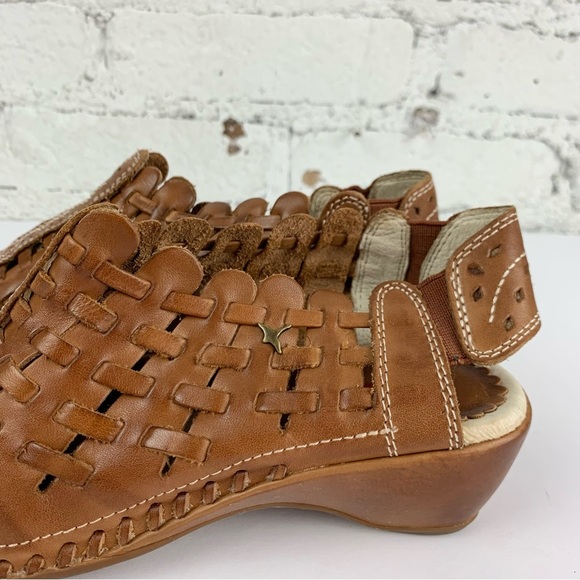 Pikolinos Romana Slingback Woven Weave Leather Slip On Loafer Heels 38 - Picture 6 of 14